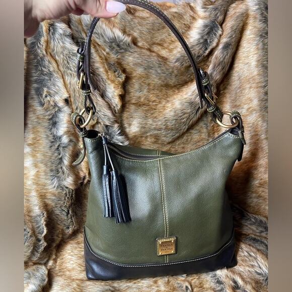 Vintage 1970 Dooney & Bourke Sophie Florentine Leather Block Hobo Shoulder - Picture 7 of 15
